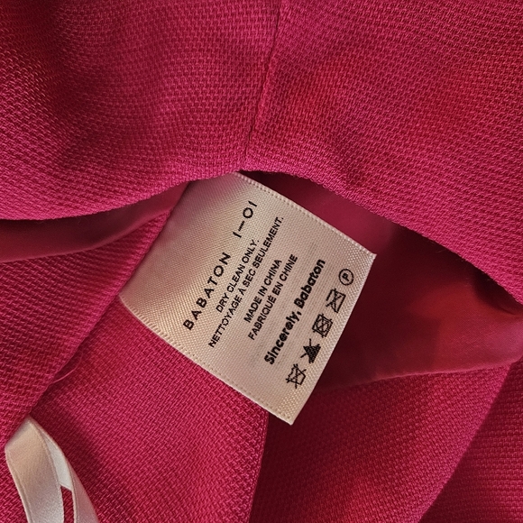 ARITZIA BABATON 1-01 MODERN FUSCHIA HALTER DRESS side slit size S - Picture 9 of 10